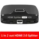 Adaptateur répartiteur HDMI 1-2-sortie 4K HDMI 2.0 convertisseur pour PS4 boîtier TV PC portable
