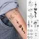 Autocollant de Tatouage Temporaire Étanche Transfert d'Eau Astronome Terre Étoile Lune Flash