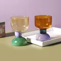 Tasse à Cocktail en Verre à Géométrie Irrégulière Verres à Vin Degré de Chaleur Eau Glacée Jus