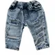 Jean bleu uni pour enfants taille élastique nouveau Style 2018 6M-5Y