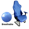 Housse de chaise d'ordinateur respirante 4 pièces/ensemble élastique pour bureau Gaming avec