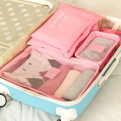 Cubes d'emballage pour valise de voyage sacs de rangement pour vêtements poudres à chaussures
