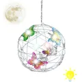 Lampe solaire avec piquets et papillons imperméable luminaire décoratif idéal pour un jardin une