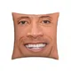 Juste de coussin en tissu imprimé taie d'oreiller The Rock Face Dwayne décoration de lit