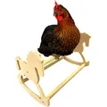 Perche à poulet en bois cheval à bascule oiseau jouet pour poulailler robuste échelle à bascule