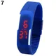 Montre-bracelet de sport numérique en silicone pour hommes et femmes LED rouge bracelet tactile