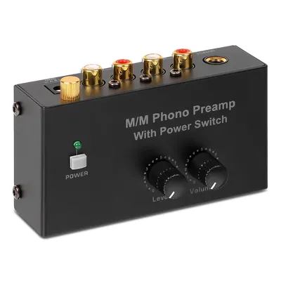 Préamplificateur Audio Phono 1/4 " avec interrupteur d'alimentation contrôle du Volume entrée