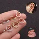 Boucle d'oreille en or Rose de 8mm 1 pièce Piercing pour Cartilage Tragus Rook bijoux CZ Helix