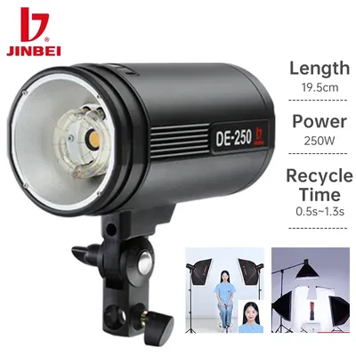 JINBEI-Mini flash de studio portable sans fil lampe LED 5W lumière stroboscopique photographie