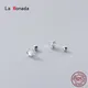 La Monada-Boucles d'Oreilles Coréennes en Argent Sterling 925 pour Femme Bijoux en Verre