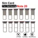 Double plateau Sim fente MicroSD pour Samsung Galaxy Note 20 pièce de rechange de carte SIM simple