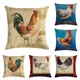 Housse De Coussin imprimée coq décoration pour canapé salon voiture poulet 45x45 décoration