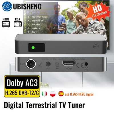 Décodeur numérique Dolby AC3 HD TV avec sortie AV pour HD/Old TV décodeur HEVC mini tuner U- ENG