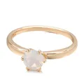 Bague en or Rose 585 avec Zircon naturel pour femmes anneaux brillants à la mode 2022 bijoux fins
