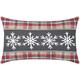 Coussin ambiance chalet de montagne Gris anthracite 30x50 cm - Gris anthracite