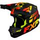 FXR Blade Race Div Motocross Helm, schwarz-rot-gelb, Größe 2XL