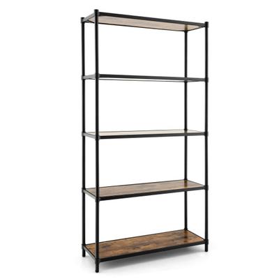 Costway 5 Tiers 61 Inch Multi-use Bookshelf with M...