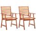 Global Pronex Outdoor Dining Chairs 2 pcs Solid Acacia Wood