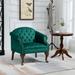 Upholstered Accent Armchair Lounge Chair, Green Velvet