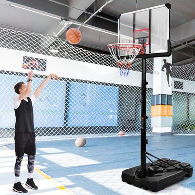 Portable 6.6-10ft Height Adjustable Waterproof Basketball Hoop Basketball System with LED Basketball Hoop Colorful Lights