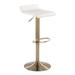 Silver Orchid Tower Ale Brushed Gold Adjustable Bar Stool (Set of 2)