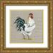 Robinson Carol 26x26 Gold Ornate Wood Framed with Double Matting Museum Art Print Titled - Linen Rooster I