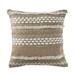 Ox Bay 20 x 20 Hand-Woven Brown/ White Stripe Indoor Outdoor Pillow Cover