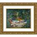 Bell Bill 32x26 Gold Ornate Wood Framed with Double Matting Museum Art Print Titled - Jurassic Jungle