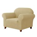 Subrtex Sofa Cover 1 Piece Slipcover with extra Stretch Cushion Seat Cover Armchair Khaki