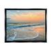 Stupell Industries Vast Panoramic Beach Layered Waves Photograph Jet Black Floating Framed Canvas Print Wall Art Design by Mary Lou Photography