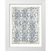 Wilson Aimee 15x18 White Modern Wood Framed Museum Art Print Titled - Navy Geo I