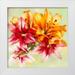 Art Atelier Alliance 15x15 White Modern Wood Framed Museum Art Print Titled - Bursting Lillies 1