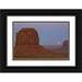 Illg Cathy and Gordon 18x13 Black Ornate Wood Framed with Double Matting Museum Art Print Titled - UT Full moon rising over Monument Valley