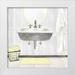 Reed Tara 20x20 White Modern Wood Framed Museum Art Print Titled - Farmhouse Bath II gray And yellow-Sink