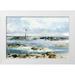 Harper Ethan 24x17 White Modern Wood Framed Museum Art Print Titled - Rocky Shore Coastline I