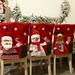 GROFRY Cushion Case Exquisite Workmanship Wear Resistant Non Woven Fabric Merry Christmas Santa Chair Slipcover for Home