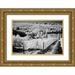 Eggers Terry 32x23 Gold Ornate Wood Framed with Double Matting Museum Art Print Titled - Italy Tuscany-Infrared image of vineyards in southern Tuscany