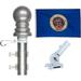 State Flag and Tangle Free Flagpole Set Choose from All 50 State 3 x5 Flags with a Residential or Commercial Flag Pole Includes State Flag Flag Pole and Adjustable White Bracket Minnesota