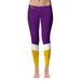 Women's Purple/Gold LSU Tigers Ankle Color Block Yoga Leggings