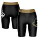 Women's Black/Gold Wofford Terriers Plus Size Logo Bike Shorts