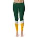 Women's Green/Gold Cal Poly Pomona Broncos Ankle Color Block Yoga Leggings
