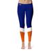 Women's Blue/Orange Lincoln Lions Ankle Color Block Yoga Leggings