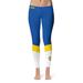 Women's Blue/White Fort Valley State Wildcats Ankle Color Block Yoga Leggings