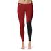 Women's Maroon/Black North Carolina Central Eagles Letter Color Block Yoga Leggings