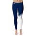 Women's Navy/White Butler Bulldogs Plus Size Letter Color Block Yoga Leggings