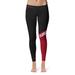 Women's Black/Red Florida Tech Panthers Plus Size Letter Color Block Yoga Leggings