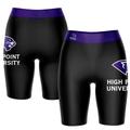 Women's Black/Purple High Point Panthers Logo Bike Shorts