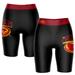 Women's Black/Maroon Iowa State Cyclones Plus Size Logo Bike Shorts