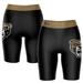 Women's Black/Gold Oakland Golden Grizzlies Plus Size Logo Bike Shorts