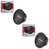 2 x Pioneer TS-A301D4 12 Dual 4 Ohm Voice Coil Car Component Subwoofer